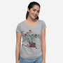 Re-Bound-womens v-neck tee-jun087
