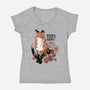 Red Fox-womens v-neck tee-xMorfina