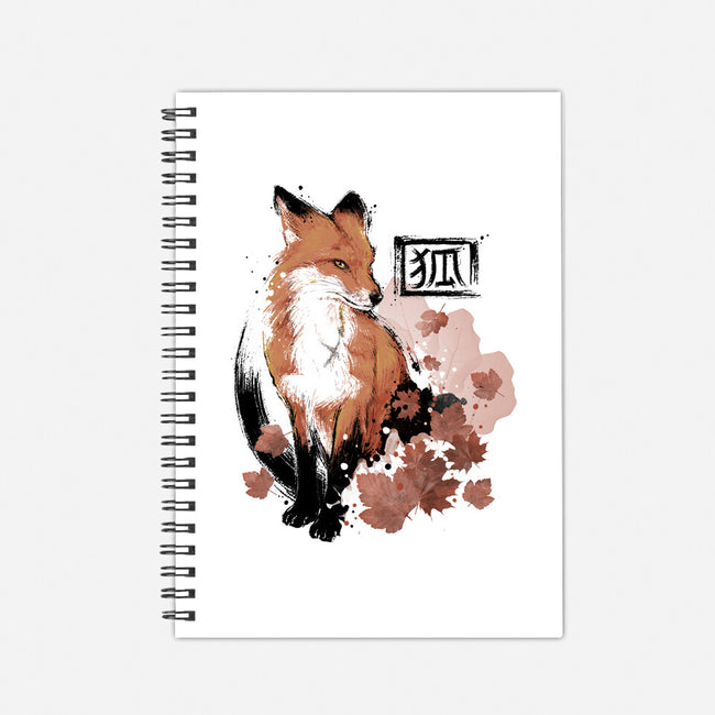 Red Fox-none dot grid notebook-xMorfina