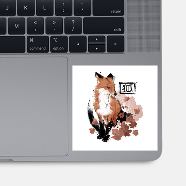 Red Fox-none glossy sticker-xMorfina