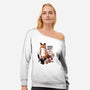 Red Fox-womens off shoulder sweatshirt-xMorfina