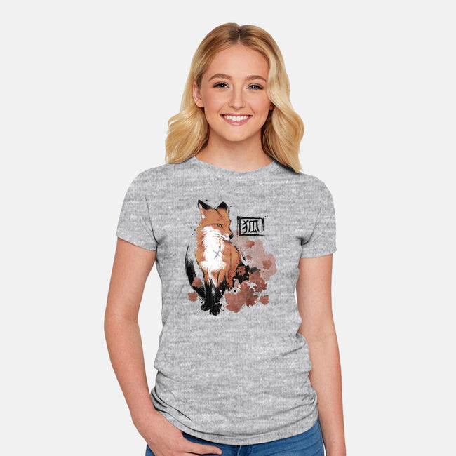 Red Fox-womens fitted tee-xMorfina