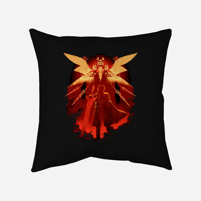 Red Hunter-none non-removable cover w insert throw pillow-max58
