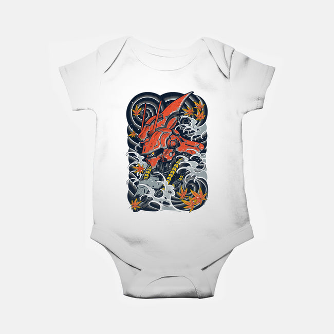 Red Mecha Ink-baby basic onesie-Snapnfit