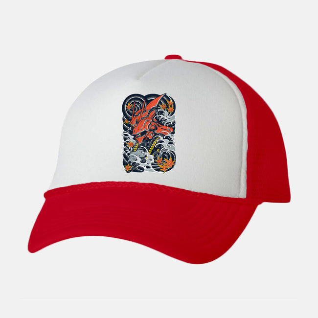 Red Mecha Ink-unisex trucker hat-Snapnfit