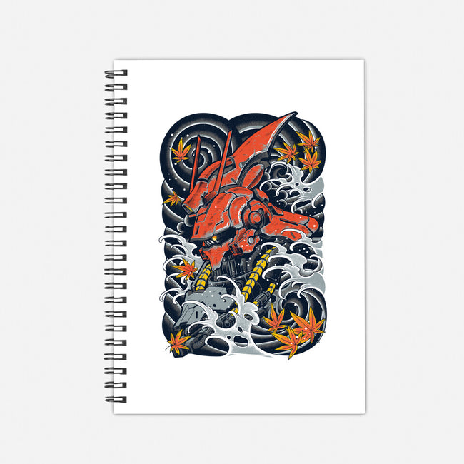 Red Mecha Ink-none dot grid notebook-Snapnfit