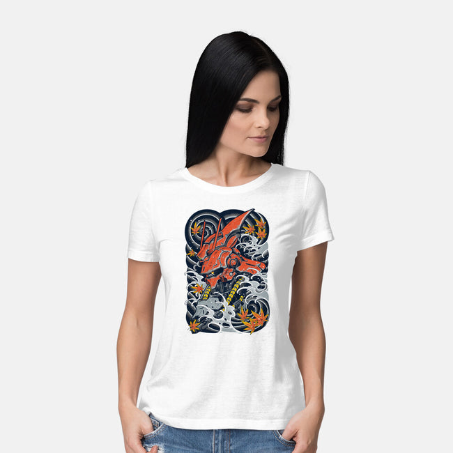 Red Mecha Ink-womens basic tee-Snapnfit