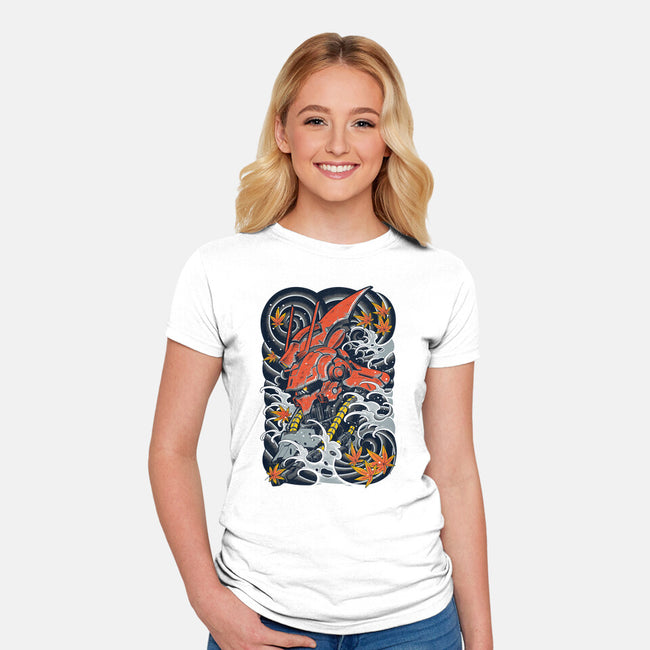 Red Mecha Ink-womens fitted tee-Snapnfit