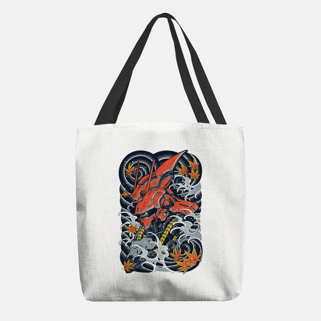 Red Mecha Ink-none basic tote-Snapnfit