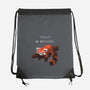 Red Panda Day-none drawstring bag-BlancaVidal