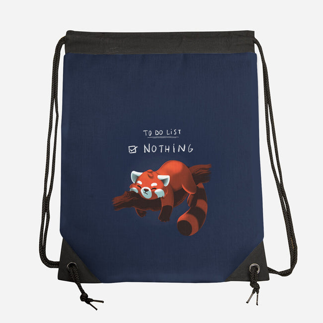 Red Panda Day-none drawstring bag-BlancaVidal