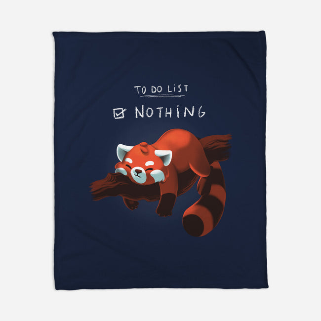 Red Panda Day-none fleece blanket-BlancaVidal