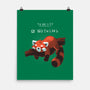 Red Panda Day-none matte poster-BlancaVidal
