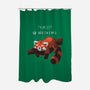 Red Panda Day-none polyester shower curtain-BlancaVidal