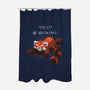 Red Panda Day-none polyester shower curtain-BlancaVidal