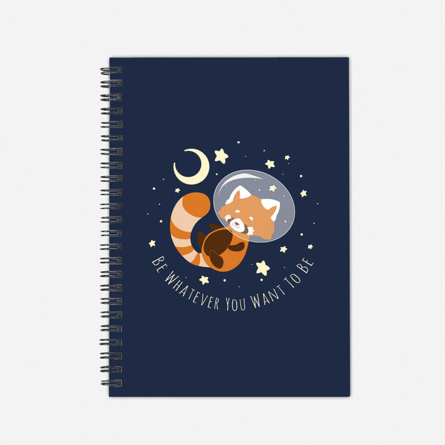 Red Panda Dream-none dot grid notebook-ChocolateRaisinFury