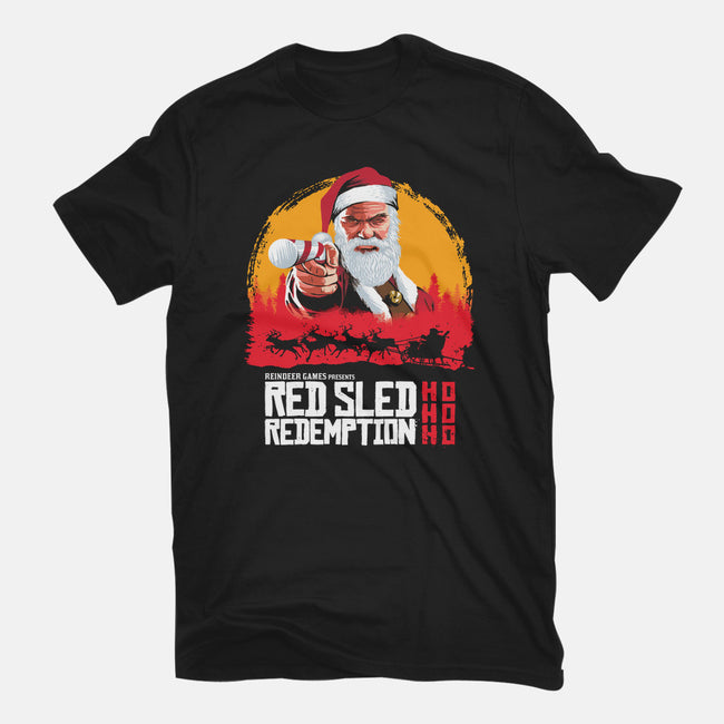 Red Sled Redemption-mens heavyweight tee-Wheels