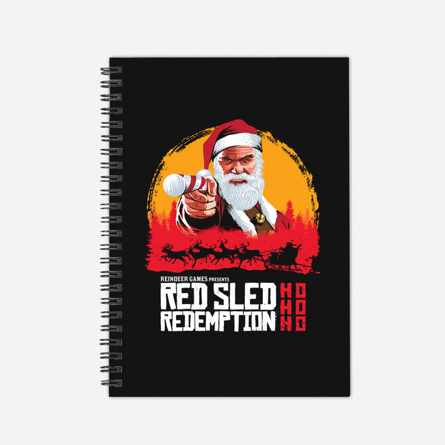 Red Sled Redemption-none dot grid notebook-Wheels