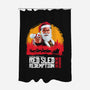 Red Sled Redemption-none polyester shower curtain-Wheels