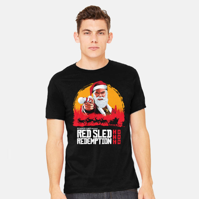 Red Sled Redemption-mens heavyweight tee-Wheels