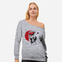 Red Sun Princess-womens off shoulder sweatshirt-ddjvigo