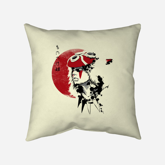 Red Sun Princess-none removable cover w insert throw pillow-ddjvigo