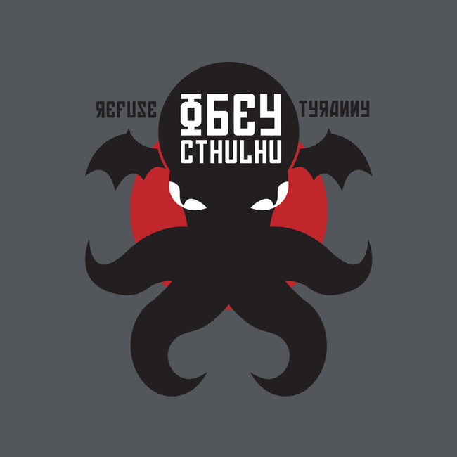 Refuse Tyranny, Obey Cthulhu-none drawstring bag-Retro Review