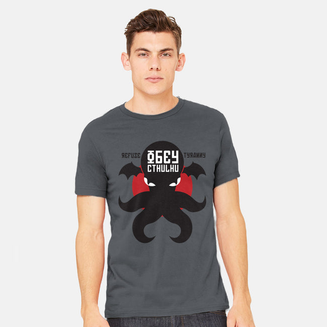 Refuse Tyranny, Obey Cthulhu-mens heavyweight tee-Retro Review