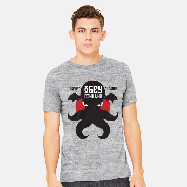Refuse Tyranny, Obey Cthulhu-mens heavyweight tee-Retro Review