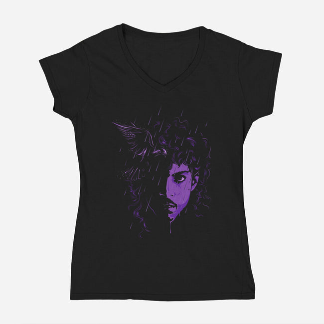 Rest in Purple-womens v-neck tee-CappO