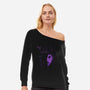 Rest in Purple-womens off shoulder sweatshirt-CappO