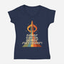 Retro Quest-womens v-neck tee-DeepFriedArt