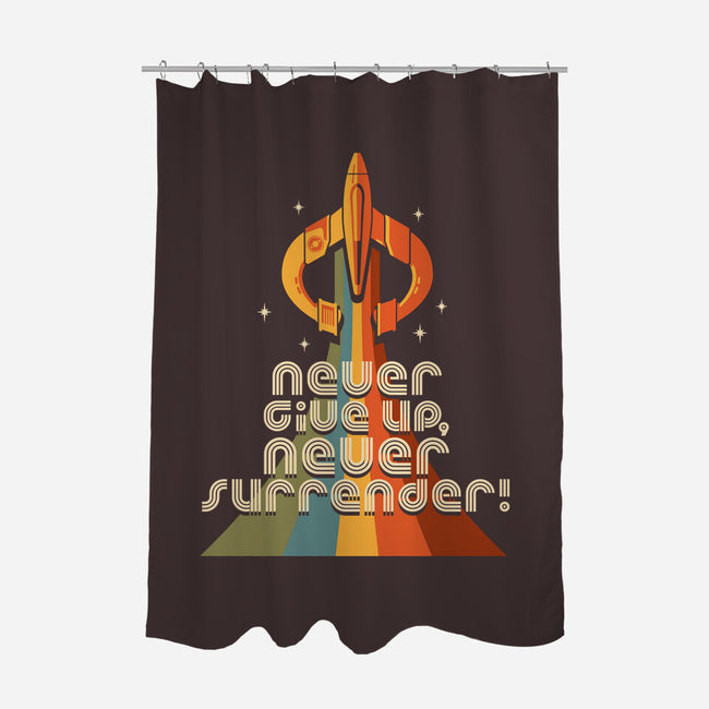 Retro Quest-none polyester shower curtain-DeepFriedArt