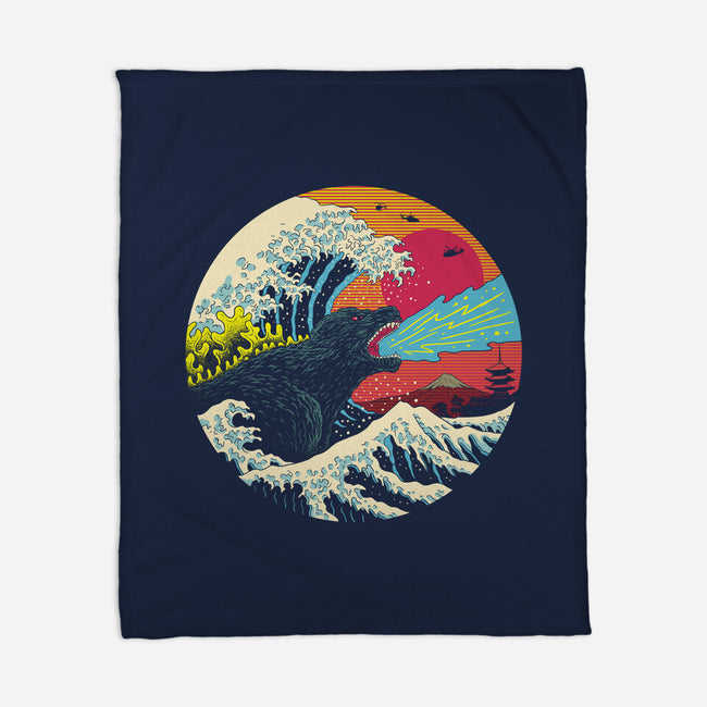 Retro Wave Kaiju-none fleece blanket-vp021