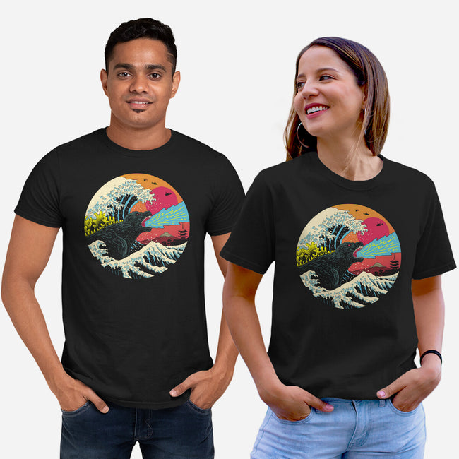 Retro Wave Kaiju-unisex basic tee-vp021