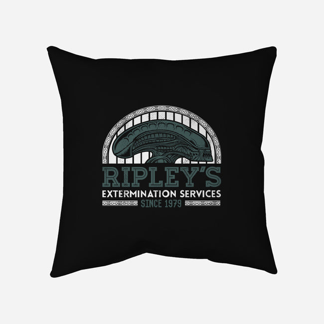 Ripley's Extermination Services-none removable cover w insert throw pillow-Nemons