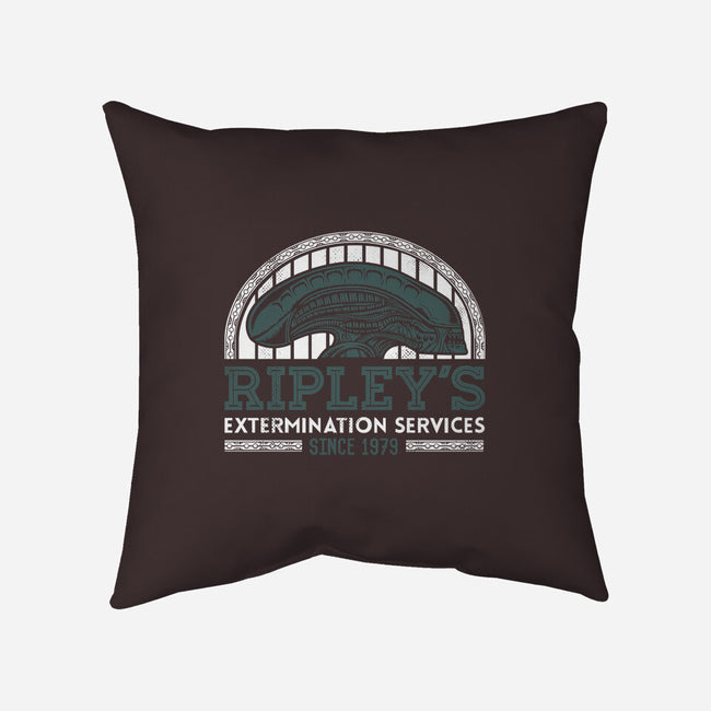 Ripley's Extermination Services-none removable cover w insert throw pillow-Nemons