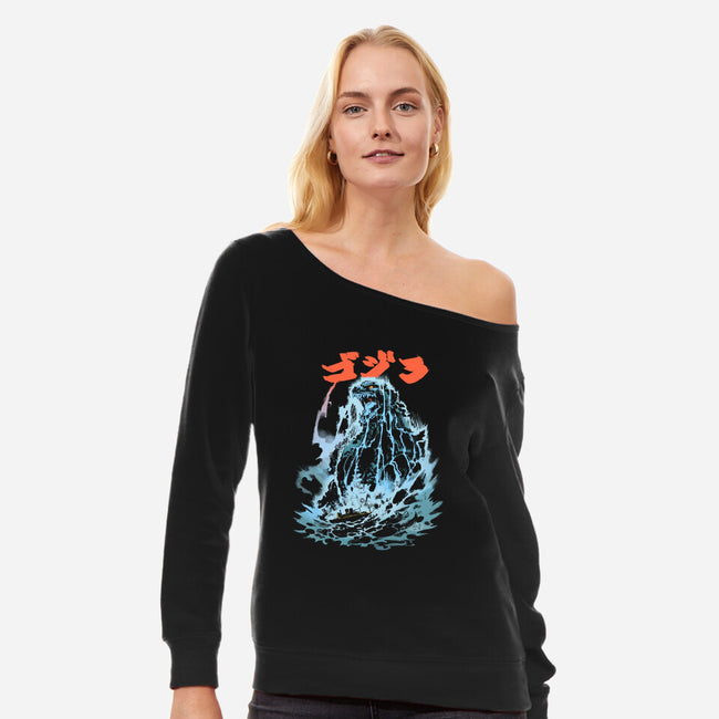 Rising Tide-womens off shoulder sweatshirt-Matias Bergara