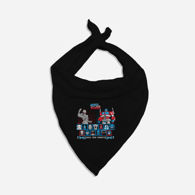 Robo Fighter-dog bandana pet collar-LavaLampTee