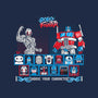 Robo Fighter-womens v-neck tee-LavaLampTee