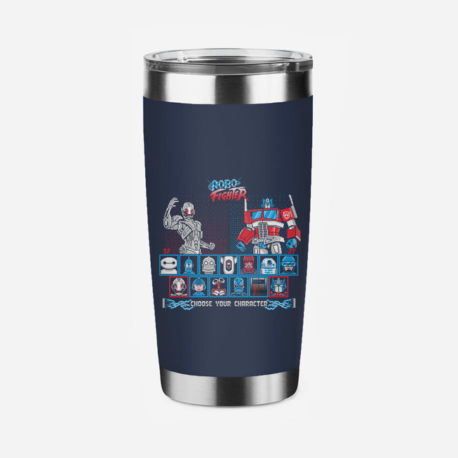 Robo Fighter-none stainless steel tumbler drinkware-LavaLampTee