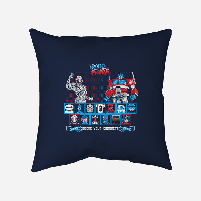 Robo Fighter-none non-removable cover w insert throw pillow-LavaLampTee