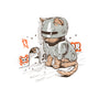 Robocat-none polyester shower curtain-gloopz