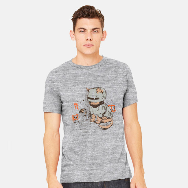 Robocat-mens heavyweight tee-gloopz