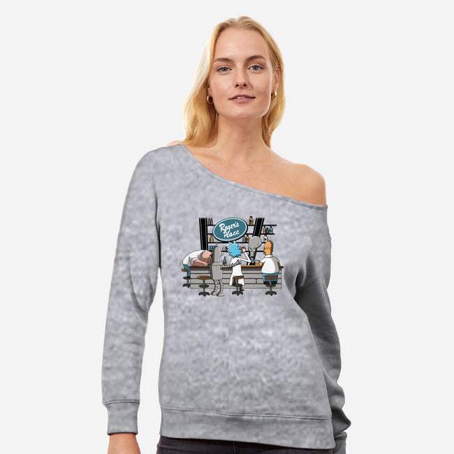 Roger's Place-womens off shoulder sweatshirt-ducfrench
