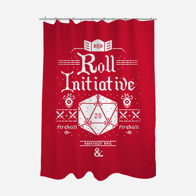 Roll Initiative-none polyester shower curtain-TeeKetch