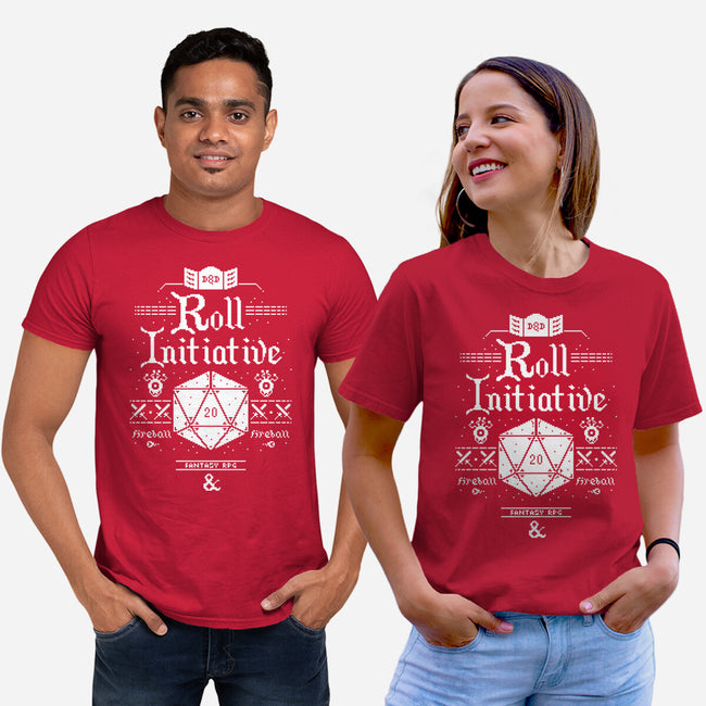 Roll Initiative-unisex basic tee-TeeKetch