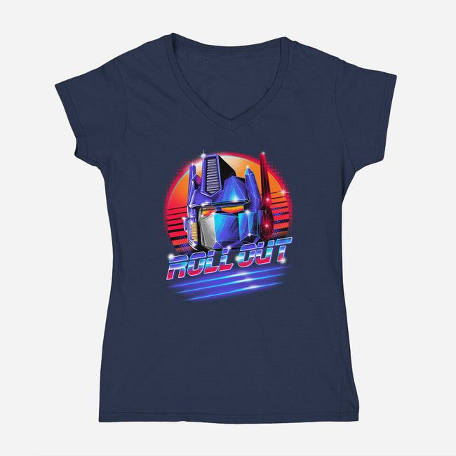 Roll Out-womens v-neck tee-vp021