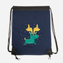 Rude Dolph-none drawstring bag-DinoMike