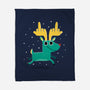 Rude Dolph-none fleece blanket-DinoMike